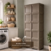 ARMADIO 5 MODULI WENGÉ 79X43X203 CM – MOBILE ALTO CONTENITORE VERTICALE PER ORGANIZZAZIONE CASA E ZONA LIVING