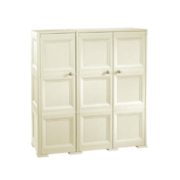 ARMADIO 3 ANTE ANGORA 118X43X125 CM CON PUNTALI – MOBILE ORGANIZZAZIONE CASA DESIGN CLASSICO