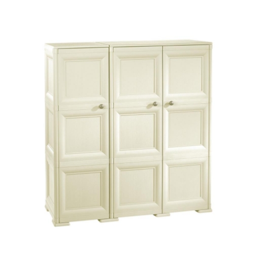 ARMADIO 3 ANTE ANGORA 118X43X125 CM CON PUNTALI – MOBILE ORGANIZZAZIONE CASA DESIGN CLASSICO