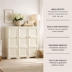 ARMADIO 3 ANTE ANGORA 118X43X125 CM CON PUNTALI – MOBILE ORGANIZZAZIONE CASA DESIGN CLASSICO