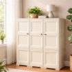 ARMADIO 3 ANTE ANGORA 118X43X125 CM CON PUNTALI – MOBILE ORGANIZZAZIONE CASA DESIGN CLASSICO