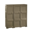 ARMADIO 3 ANTE WENGÉ 118X43X125 CM CON PUNTALI, SOLUZIONE ORGANIZZAZIONE CASA SALVASPAZIO PER ZONA GIORNO E INGRESSO