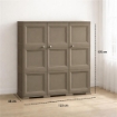 ARMADIO 3 ANTE WENGÉ 118X43X125 CM CON PUNTALI, SOLUZIONE ORGANIZZAZIONE CASA SALVASPAZIO PER ZONA GIORNO E INGRESSO