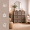 ARMADIO 3 ANTE WENGÉ 118X43X125 CM CON PUNTALI, SOLUZIONE ORGANIZZAZIONE CASA SALVASPAZIO PER ZONA GIORNO E INGRESSO