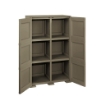 ARMADIO WENGÉ 2 ANTE 79X43X125 CM CON 6 SCOMPARTI – MOBILE CONTENITORE VERTICALE SALVASPAZIO PER INGRESSO E ZONA GIORNO