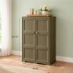 ARMADIO WENGÉ 2 ANTE 79X43X125 CM CON 6 SCOMPARTI – MOBILE CONTENITORE VERTICALE SALVASPAZIO PER INGRESSO E ZONA GIORNO