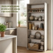 LIBRERIA A GIORNO DA ARREDO IN LEGNO CON 5 RIPIANI 182X71X41 CM COLORE CEMENTO
