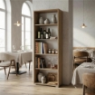 LIBRERIA A GIORNO DA ARREDO IN LEGNO CON 5 RIPIANI 182X71X41 CM COLORE NOCE