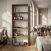 LIBRERIA A GIORNO DA ARREDO IN LEGNO CON 5 RIPIANI 182X71X41 CM COLORE NOCE