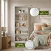 LIBRERIA A GIORNO DA ARREDO IN LEGNO CON 5 RIPIANI 182X71X41 CM COLORE OSSIDO BIANCO