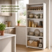LIBRERIA A GIORNO DA ARREDO IN LEGNO CON 5 RIPIANI 182X71X41 CM COLORE OSSIDO BIANCO