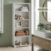 LIBRERIA A GIORNO DA ARREDO IN LEGNO CON 5 RIPIANI 182X71X41 CM COLORE OSSIDO BIANCO