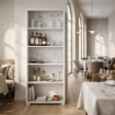 LIBRERIA A GIORNO DA ARREDO IN LEGNO CON 5 RIPIANI 182X71X41 CM COLORE OSSIDO BIANCO