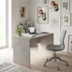 SCRIVANIA RETTANGOLARE MODERNA PER CAMERA DIMENSIONI 76X120X69 CM, COLORE CEMENTO