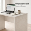 SCRIVANIA RETTANGOLARE MODERNA PER CAMERA DIMENSIONI 76X120X69 CM, COLORE OSSIDO BIANCO