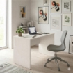 SCRIVANIA RETTANGOLARE MODERNA PER CAMERA DIMENSIONI 76X120X69 CM, COLORE OSSIDO BIANCO