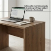 SCRIVANIA RETTANGOLARE MODERNA PER CAMERA DIMENSIONI 76X120X69 CM, COLORE NOCE