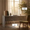 SCRIVANIA RETTANGOLARE MODERNA PER CAMERA DIMENSIONI 76X160X69 CM, COLORE CEMENTO