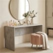 SCRIVANIA RETTANGOLARE MODERNA PER CAMERA DIMENSIONI 76X160X69 CM, COLORE CEMENTO