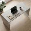 SCRIVANIA RETTANGOLARE MODERNA PER CAMERA DIMENSIONI 76X180X69 CM, COLORE CEMENTO