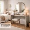 SCRIVANIA RETTANGOLARE MODERNA PER CAMERA DIMENSIONI 76X180X69 CM, COLORE CEMENTO