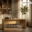 SCRIVANIA RETTANGOLARE MODERNA PER CAMERA DIMENSIONI 76X180X69 CM, COLORE NOCE