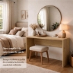 SCRIVANIA RETTANGOLARE MODERNA PER CAMERA DIMENSIONI 76X180X69 CM, COLORE NOCE