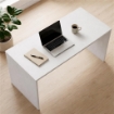 SCRIVANIA RETTANGOLARE MODERNA PER CAMERA DIMENSIONI 76X180X69 CM, COLORE OSSIDO BIANCO