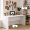 SCRIVANIA RETTANGOLARE MODERNA PER CAMERA DIMENSIONI 76X180X69 CM, COLORE OSSIDO BIANCO
