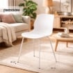SET 4 SEDIE STOCCARDA IN PLASTICA DI COLORE BIANCO 46 X 54 X H84 CM