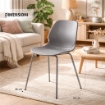SET 4 SEDIE STOCCARDA IN PLASTICA DI COLORE GRIGIO 46 X 54 X H84 CM
