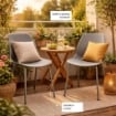 SET 4 SEDIE STOCCARDA IN PLASTICA DI COLORE GRIGIO 46 X 54 X H84 CM