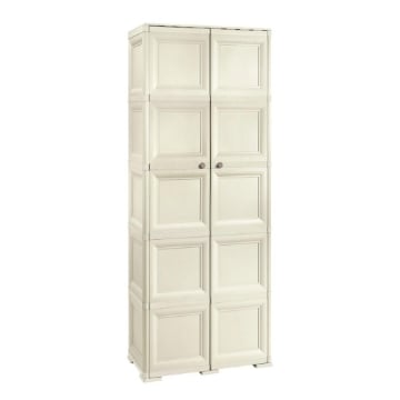 ARMADIO ANGORA 5 MODULI 79X43X203 CM – MOBILE ALTO SALVASPAZIO PER ORGANIZZAZIONE INGRESSO E ZONA GIORNO