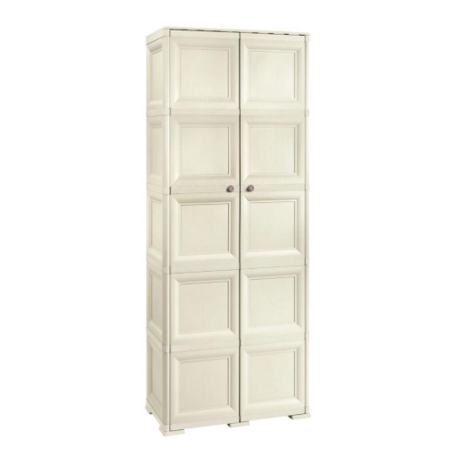 ARMADIO ANGORA 5 MODULI 79X43X203 CM – MOBILE ALTO SALVASPAZIO PER ORGANIZZAZIONE INGRESSO E ZONA GIORNO