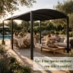 GAZEBO ALLUNGABILE TUCSON 3 X 3/6 MT CON STRUTTURA IN ACCIAIO