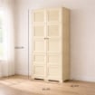 ARMADIO 5 MODULI ANGORA 79X43X203 CM CON 6 ANTE CHIUSE E 4 TRAFORATE – MOBILE ALTO ORGANIZZAZIONE CASA PER ZONA GIORNO E VERANDA