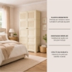 ARMADIO 5 MODULI ANGORA 79X43X203 CM CON 6 ANTE CHIUSE E 4 TRAFORATE – MOBILE ALTO ORGANIZZAZIONE CASA PER ZONA GIORNO E VERANDA