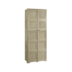 ARMADIO TAUPE 5 MODULI 79X43X203 CM CON 4 ANTE TRAFORATE – MOBILE ALTO ORGANIZZAZIONE CASA PER ZONA GIORNO E INGRESSO