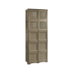 ARMADIO 5 MODULI WENGÉ 79X43X203 CM CON 6 ANTE CHIUSE E 4 TRAFORATE – CONTENITORE VERTICALE SALVASPAZIO PER INGRESSO E AMBIENTI COPERTI