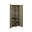 ARMADIO 5 MODULI WENGÉ 79X43X203 CM CON 6 ANTE CHIUSE E 4 TRAFORATE – CONTENITORE VERTICALE SALVASPAZIO PER INGRESSO E AMBIENTI COPERTI