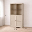 ARMADIO 4 MODULI ANGORA 79X43X164 CM CON 2 VANI CHIUSI E 2 SCAFFALI – MOBILE ALTO ORGANIZZAZIONE CASA PER ZONA GIORNO