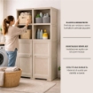 ARMADIO 4 MODULI ANGORA 79X43X164 CM CON 2 VANI CHIUSI E 2 SCAFFALI – MOBILE ALTO ORGANIZZAZIONE CASA PER ZONA GIORNO
