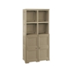 ARMADIO 2 MODULI CHIUSI CON 2 SCAFFALI 79X43X164 CM, MOBILE CONTENITORE MULTIUSO PER SALOTTO, PERGOLATO E BALCONE COPERTO, DESIGN CLASSICO EFFETTO LEGNO