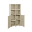 ARMADIO 2 MODULI CHIUSI CON 2 SCAFFALI 79X43X164 CM, MOBILE CONTENITORE MULTIUSO PER SALOTTO, PERGOLATO E BALCONE COPERTO, DESIGN CLASSICO EFFETTO LEGNO