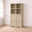 ARMADIO 2 MODULI CHIUSI CON 2 SCAFFALI 79X43X164 CM, MOBILE CONTENITORE MULTIUSO PER SALOTTO, PERGOLATO E BALCONE COPERTO, DESIGN CLASSICO EFFETTO LEGNO