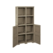 ARMADIO 4 MODULI WENGÉ 79X43X164 CM CON 2 VANI CHIUSI E 2 SCAFFALI – CONTENITORE VERTICALE SALVASPAZIO PER INGRESSO E ZONA LIVING