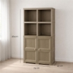 ARMADIO 4 MODULI WENGÉ 79X43X164 CM CON 2 VANI CHIUSI E 2 SCAFFALI – CONTENITORE VERTICALE SALVASPAZIO PER INGRESSO E ZONA LIVING