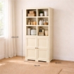 ARMADIO 2 MODULI CHIUSI E 3 MODULI SCAFFALE ANGORA 79X43X203 CM, MOBILE CONTENITORE MULTIUSO ALTO PER SALOTTO, PERGOLATO E BALCONE COPERTO