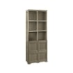 ARMADIO 2 MODULI CHIUSI E 3 MODULI SCAFFALE WENGÉ 79X43X203 CM – MOBILE CONTENITORE MULTIUSO ALTO PER SALOTTO, PERGOLATO E BALCONE COPERTO