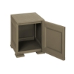 MOBILE 1 MODULO WENGÉ 40X43X46 CM CON ANTA TRAFORATA IN RESINA – MOBILETTO PORTAOGGETTI SALVASPAZIO PER ZONA LIVING E INGRESSO
